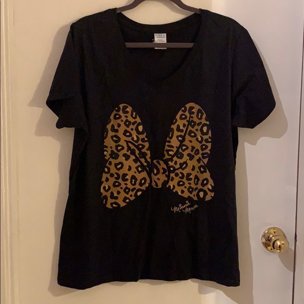 Minnie Mouse leopard bow tee